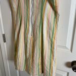 Forever 21  Striped Sleeveless Dress linen blend Size large Photo 4