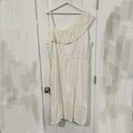 Old Navy XXL Dress One Shoulder Eyelet Ruffle Trim Elastic Waist Cream Women’s Photo 11
