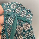 Max Studio  Dress Smocked Top Striped Lined Green Teal‎ Size Medium Shirred Lined Photo 13