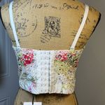 J.NNA Floral Lace Bustier Top Large White Photo 1