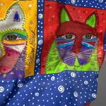Vintage Laurel‎ Burch Colorful Cat Purse Tote Photo 5