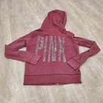 PINK - Victoria's Secret Victoria's Secret PINK Magenta Full Zip Bling Hoodie Size Small Photo 1