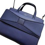 Kate Spade Chantal Bridge Blue Leather Bow Satchel Bag Photo 7