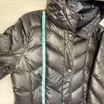 Calvin Klein  Packable Down Brown Lightweight Puffer Hooded Black Coat Size M Photo 9