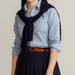 Ralph Lauren Women’s 100% Cotton Classic Oxford Button-Up Shirt Size M Photo 0