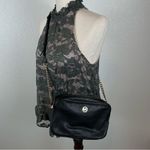 Michael Kors MK Pebbled Leather Fulton Style Black with Gold Hardware Crossbody Photo 1