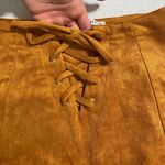 Suede Skirt Orange Photo 2