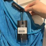 LIONESS NEW  One Shoulder Ruched Bright Blue Mini Dress Photo 8