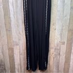 American Rag Size 3X Black Jumpsuit w/White Embroidered Design with Wide Legs Photo 5