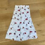 Skylar + Madison Lovely - Floral Midi Skirt in White and Red Photo 1