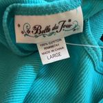 belle du jour  Aqua Mint Tank Coin Sequin Neckline Ribbed Womens Large Top Photo 11