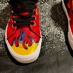 Vans Womens sz8 Racer Sk8 Hi Flames Red Leather high top shoes. Photo 5