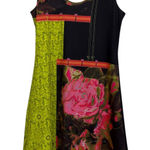 Volt Design Dahlia Dress Womens Size 2 M Black Floral Art To Wear Tank Canada Green Size M Photo 0