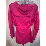 Columbia  Hot Pink Hooded Rain Jacket Belted Lightweight Women's Medium Photo 5