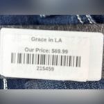 GRACE IN LA  27 Boho Indigo Embroidered Boot Leg Jeans Photo 11