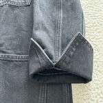 Madewell $128 Womens Patch Pocket Long Sleeve Black Denim Mini Shirtdress Size S Photo 8