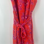Eliza J  Dress Size 14 Midi Floral Spaghetti Strap Pink & Red Wedding Cocktail Photo 9