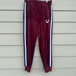True Religion Velour Track Suit Womens Sz XL Burgundy Zip Up Retro Streetwear Photo 1