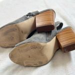 JustFab Kenia Cut Out Heeled Sandal Gray Faux Nubuck Leather Size 7.5 Heels Photo 7