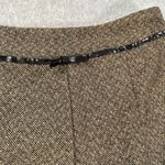 Joe Benbasset Tweed Swing Skirt Size 1 Brown Lace Trim Bow Detail Y2k Academia Photo 2