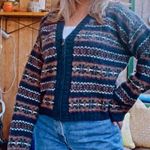 Trendy Vintage Grandpa Sweater Blue Size M Photo 0