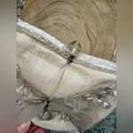 Vintage Y2K Eyeful beaded floral bridal wedding purse White Photo 2