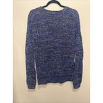 Gap  Womens ‎ Large Blue Multicolor Knit Crew Neck Long Sleeve Sweater Photo 4