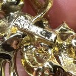 Brooch Pin Ivory Pearl Encrusted Wreath Gold Tone Photo 14