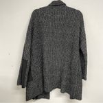 VICI Black Chunky Knit Open Front Cardigan Sweater Zipper Details Womens M Photo 5