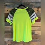 Sunshine & Rodeos Neon Sequin Shoulder Top Size Medium Green Photo 1