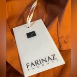 Farinaz Taghavi Ultra Dusty Orange Dressy Button Down Shirt Italian Fabric Sz 14 Photo 8