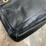 Talbots  Black Snakeskin Double Turn Lock Leather Satchel Bag Photo 7