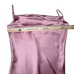 Bebe  Dusty Rose Pink Satin Cowl Neck Slip Dress Size XL Made in USA Y2K 2000s Photo 3