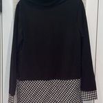 White Birch  | Black Cowl Neck Sweater w/ Checkered Print | Size M? Photo 4