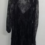 Revolve GRLFRND  $298  Black Reece Lace Mini Long Sleeve Dress XS Photo 3