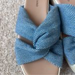 Lucky Brand  Denim Blue Twist Slide Espadrille Sandals Women's Size 9 Photo 6