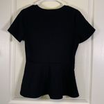 Caution to the Wind  Black Peplum Blouse Size Large EUC #6256 Photo 4
