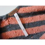 Free People NWT Counting Stripes Gray Peach Textured Swing Tunic Sweater S $118 Photo 2