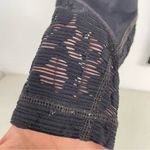 Vimmia  Black Low Rise Full Length Leggings Womens S Yoga Pants Sheer Lace Trim Photo 2