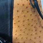 Ostrich Tan and Black Shoulder Bag and coin purse Photo 2