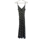 Diane Von Furstenberg  Black Silk Sleeveless Floral Print Midi Dress Size 4 Photo 1