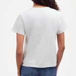 Madewell NWT Cotton Perfect Crewneck White TShirt Sz XXS Faint Make Up Photo 1