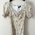 Bardot Mini Dress Cindy Sweetheart Neck Yellow Floral Print NEW Size XS/4 Photo 3