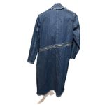 Rumere Paneled Frayed Denim Trench Coat Size M Photo 3