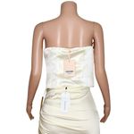 Reformation Jaclyn Strapless Satin Top, Ivory, 10 (US) Photo 6