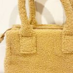 J.Crew  Small Tan Sherpa Structured Mini Tote Bag Fleece NEW Photo 1