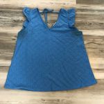 Ava & Viv  Size X short sleeve top with Lettuce Sleeves and tie back Photo 0
