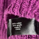 Lane Bryant Chunky Sweater Plus Size 26/28 Purple Cutout Slit Sleeve V-Neck Photo 5