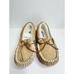 Minnetonka Loafers Womens Size 5 Faux Fur Tan Leather Slip On Casual Shoes NEW Photo 2