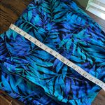 Vintage Hawaiian Tropical Blue and Black Leaf Print Skort Wrap Shorts Size M Photo 5